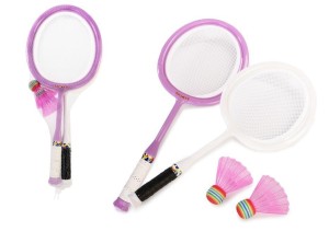 ZESTAW RAKIETEK + 2 LOTKI RÓŻOWY, ARTYK