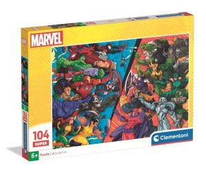PUZZLE 104 SUPER MARVEL, CLEMENTONI