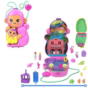 POLLY POCKET. KOMPAKTOWA TOREBKA UROCZE MAŁPKI