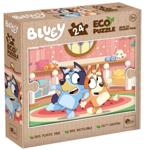 Puzzle 24 Bluey Eko dwustronne, Lisciani