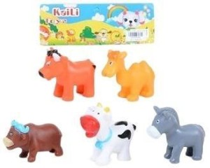 ZWIERZĘTA GUMOWE 5SZT, MERKPOL