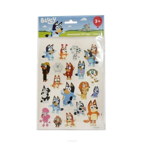 Tatuaże zmywalne Bluey 40szt, MICKI