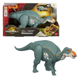 JURASSIC WORLD WILD ROAR MAIASAURA, MATTEL