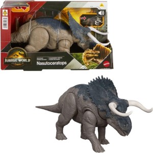 JURASSIC WORLD WILD ROAR NASUTOCERATOPS, MATTEL