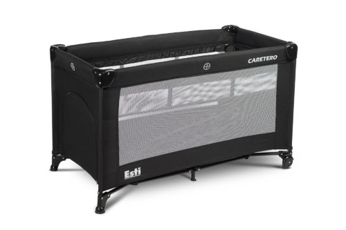 Łóżeczko turystyczne Esti opuszczany bok czarne