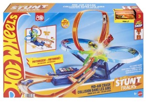 HOT WHEELS STUNT TRACKS MIR-AIR CRASH +AUTO 1:64