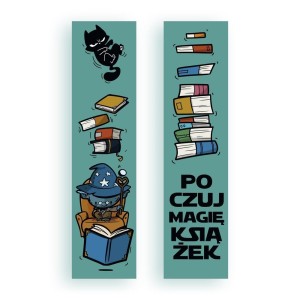 ZAKŁADKA KARTONOWA - POCZUJ MAGIĘ KSIĄŻEK, MOLOM