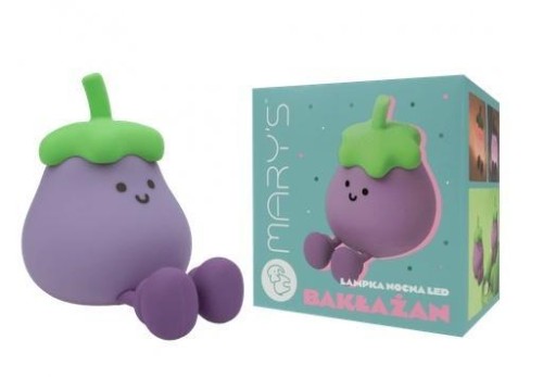 Lampka nocna LED bakłażan, Mary's