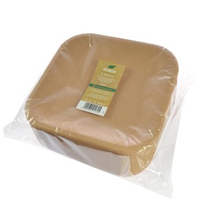 TALERZE PAPIEROWE KRAFTOWE 23CM 144SZT