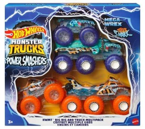 HOT WHEELS MONSTER TRUCKS WIELOPAK Z POJAZD (4SZT)