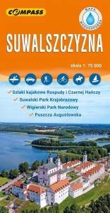 MAPA TURYSTYCZNA - SUWLASZCZYZNA LAMINOWANA