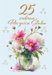 KARTKA OKOLICZNOŚCIOWA ROCZNICA ŚLUBU 25