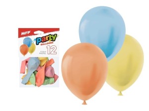 BALON DMUCHANY PASTEL 23CM 12SZT