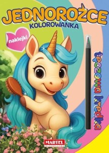 KOLOROWANKA Z KREDKĄ JEDNOROŻCE, PRACA ZBIOROWA