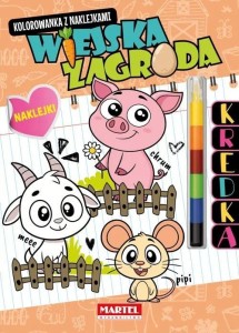 KOLOROWANKA Z KREDKĄ WIEJSKA ZAGRODA