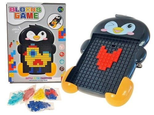 Układanka z klocków wtykanka pingwin, ADAR