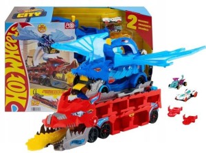 HOT WHEELS CITY TRANSPORTER PODWÓJNY SMOK 2W1