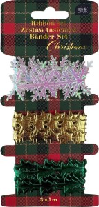 ZESTAW TASIEMEK SHAPES 3X1M CHRISTMAS