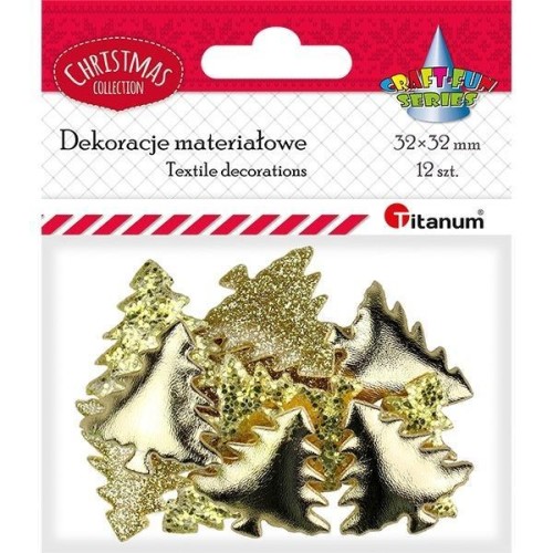 Dekoracje materiałowe choinki 32x32mm