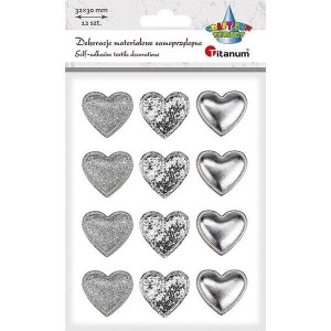 DEKORACJE SAMOPRZYLEPNE SERCA 12SZT