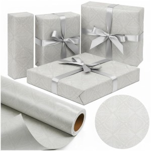 PAPIER OZDOBNY SREBRNY LIŚĆ X-STRONG 57CMX25M