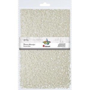 TKANINA DEKORACYJNA SIATKA KORONKOWA 60X50CM