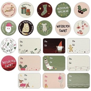 NAKLEJKI PAPIEROWE OKRĄGŁE 28MM 21SZT