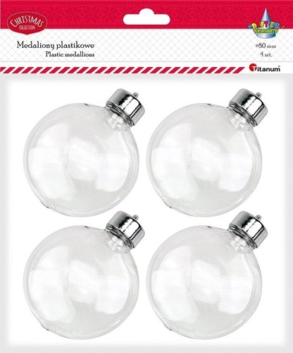 Bombki plastikowe kule 8cm 4szt