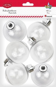 BOMBKI PLASTIKOWE KULE 6CM 6SZT