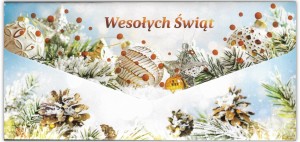 KARNET-KOPERTA WESOŁYCH ŚWIĄT