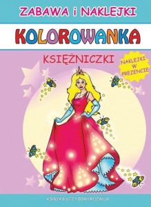 KOLOROWANKA. KSIĘŻNICZKI Z NAKLEJKAMI