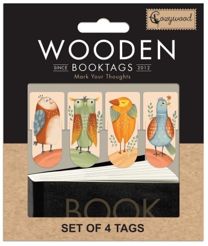 Zakładki drewniane do książki Ptaszki, Cozywood