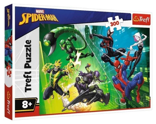 Puzzle 300 W pajęczej sieci Spiderman, Trefl