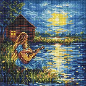 DIAMENTOWA MOZAIKA - DŹWIĘKI W CIEMNOŚCI 40X40CM