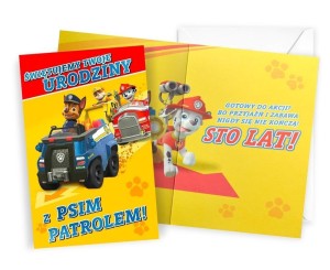 KARNET URODZINY PSI PATROL CHŁOPIEC