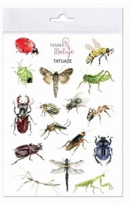 TATUAŻE ZMYWALNE OWADY, MAMA MALUJE