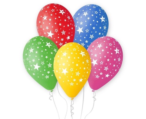 Balony Premium gwiazdki 30cm 5szt