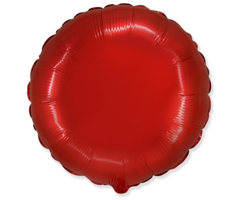 Balon foliowy 46cm Okrągły czerwony