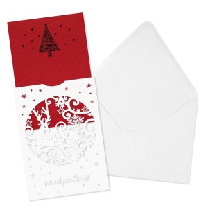 KARTKA ŚWIĄTECZNA AŻUROWA - RENIFER