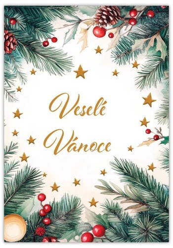 Karnet Wesołych Świąt - Vesele Vanoce Cestina