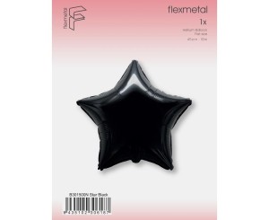 BALON FOLIOWY GWIAZDA CZARNY 45CM