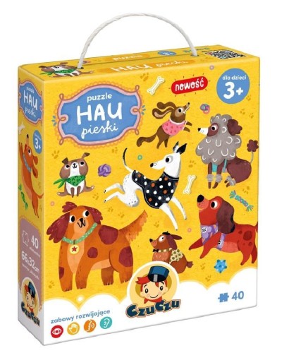 CzuCzu Puzzle Hau Pieski 3+, Bright Junior Media