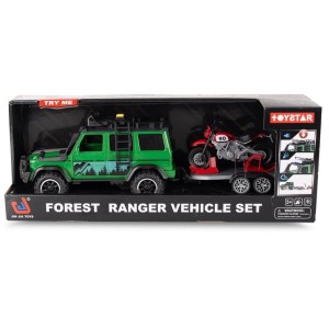 SAMOCHÓD TERENOWY Z MOTOCYKLEM, LENA