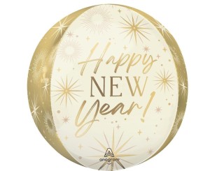 BALON FOLIOWY KULA GOLD NEW YEAR 38CM
