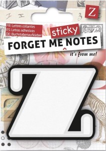FORGET ME STICKY NOTES KART SAMOPRZYLEPNE LITERA Z