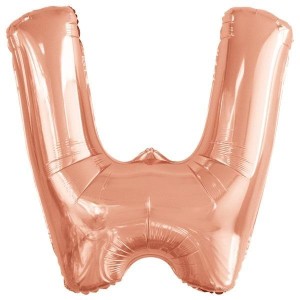 BALON FOLIOWY LITERA W RÓŻOWE ZŁOTO 79X86CM