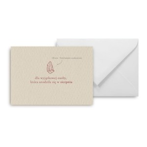 MINI KARTKA URODZINY SIERPIEŃ