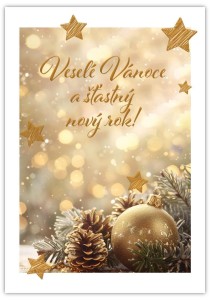 KARNET WESOŁYCH ŚWIĄT - VESELE VANOCE CESTINA