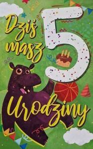 KARNET URODZINY 5 CHŁOPIEC