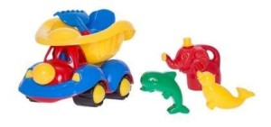 SAMOCHÓD PAJACYK Z KONEWKĄ I FOREMKAMI